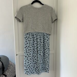 Two piece maternity dress and sweater